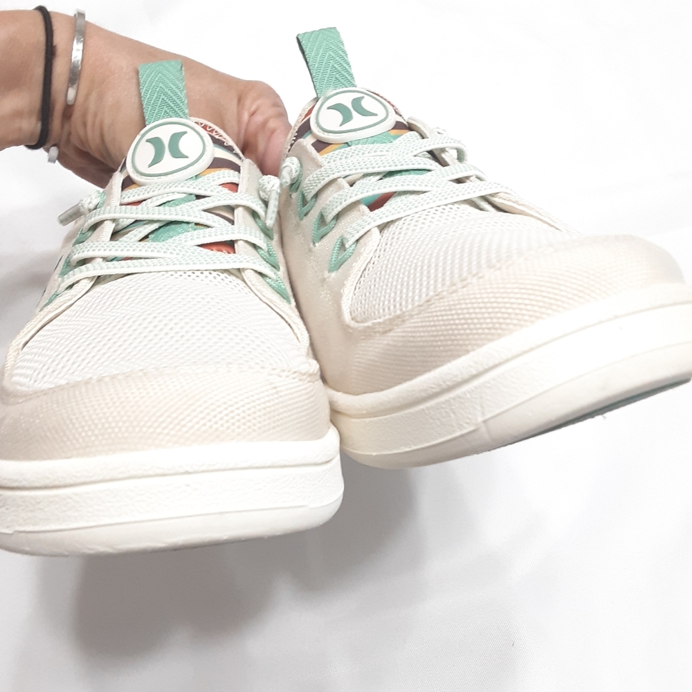 Hurley Lightweight Women's Off White and Mint Green Casual Slip On Shoes size 9 - Picture 5 of 12